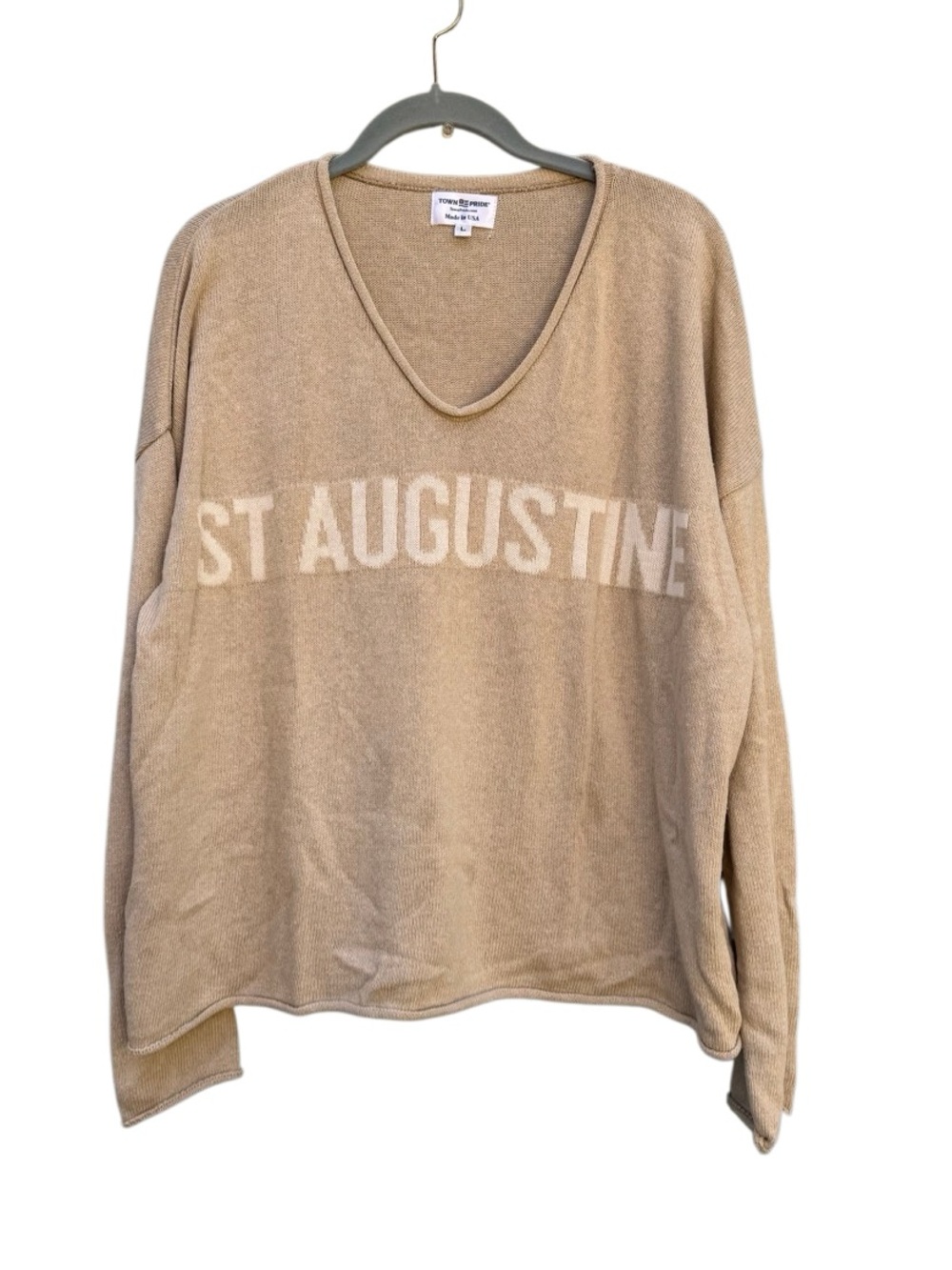 Town Pride Women's VNeck St. Augustine Sweater Size Large